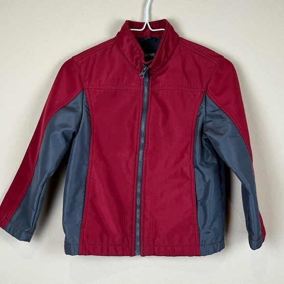 Cherokee Full Zip Fleece Lined Boys Jacket Coat Red/Gray - Picture 1 of 7